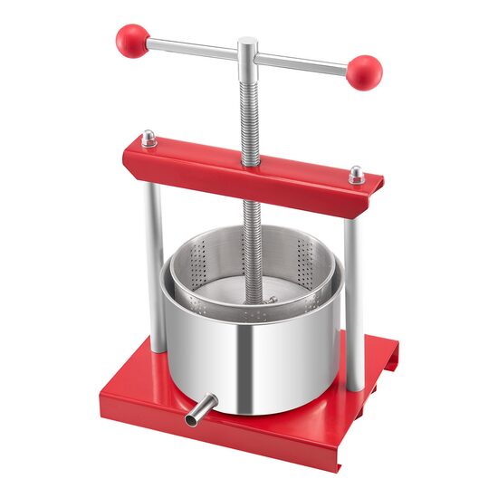 Presa manuala pentru struguri si fructe moi, Capacitate 3 l, Inox, 260x205x560 mm