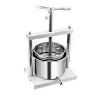 Presa manuala pentru struguri si fructe moi, Capacitate 5 l, Inox, 300x225x660 mm