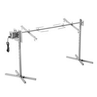 Rotisor electric pentru gratar Inox, max 60 kg, lungime de lucru 145 cm, putere 52 W, 8 x Inaltime reglabila, 4 rpm