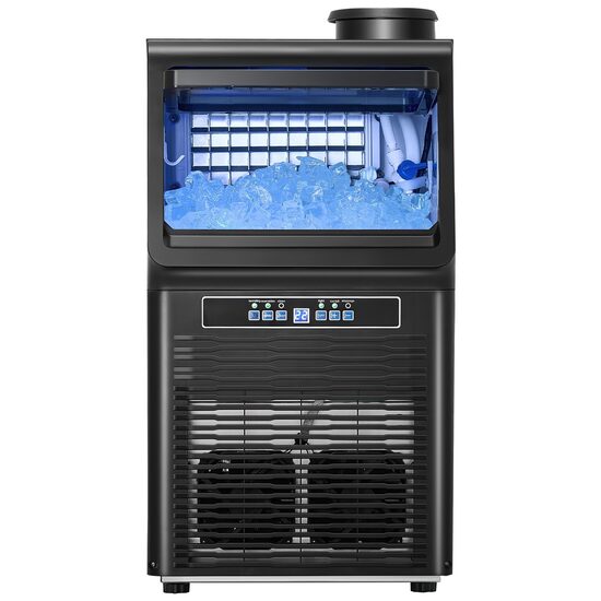 Masina profesionala de facut cuburi de gheata, 32 kg/zi, capacitate de depozitare 5.5 kg, afisaj digital, Functie Auto-Curatare, 348 x 335 x 640 mm