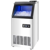 Masina profesionala de facut cuburi de gheata, Inox 50 kg/zi, capacitate de depozitare 13 kg, afisaj digital, Functie Auto-Curatare