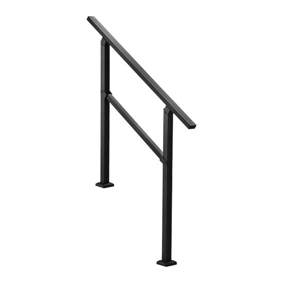 Balustrada otel carbon, 2-3 trepte, Teava patrata, Negru Mat, lungime 103 cm, pozitii reglabile