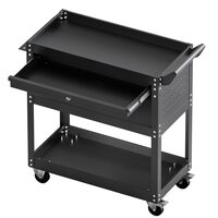 Carucior cu 4 niveluri pentru scule, Vivatechnix max 160 kg, 4 x roti, 830 x 350 x 826 mm, 1 sertar cu cheie, carlige laterale