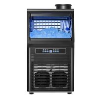 Aparat de produs cuburi gheata, 40 kg/zi, Capacitate depozitare 5.4 kg, 2 x Moduri alimentare cu apa, Led, 348 x 335 x 640 mm