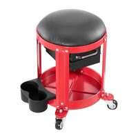 Scaun mobil service auto, 4 x roti, Sertar si spatii depozitare, max 180 kg