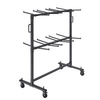 Carucior pentru scaune pliante, Otel, 1830x860x1820 mm, Capacitate 84 scaune, max 240 kg, Husa impermeabila