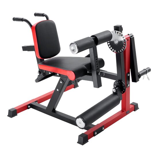 Aparat cu suport greutati pentru extensii picioare, max 250 kg, Spatar reglabil, Inaltime reglabila, 1065 x 997 x 965 mm