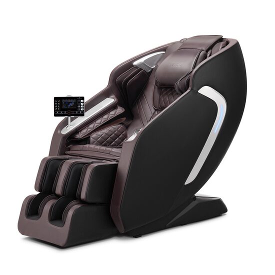 Fotoliu de masaj 4D, 8 role, 15 moduri automate, 6 tehnici, 5 niveluri de intensitate, Ecran tactil, Comanda vocala, 36 airbag-uri