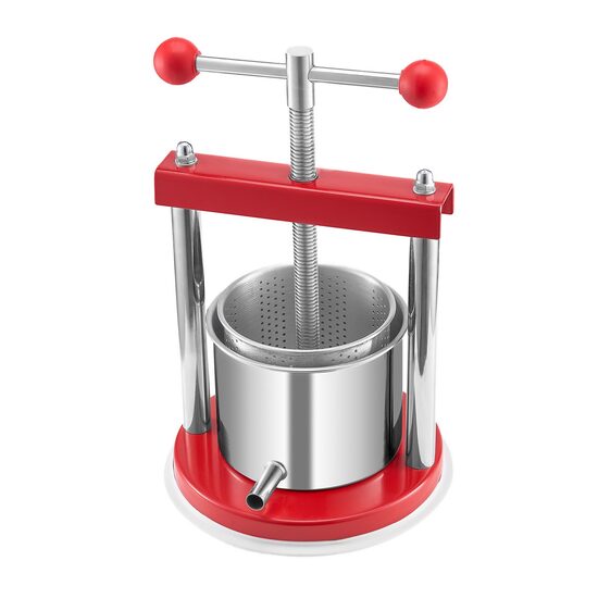 Presa manuala pentru struguri/fructe moi, Capacitate 1.65 l, Inox, sac pentru impuritati