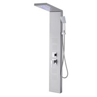 Coloana dus hidromasaj, Inox 5 in 1, Led, 4 jeturi masaj, Lumina Led, 1345 x 200 x 460 mm