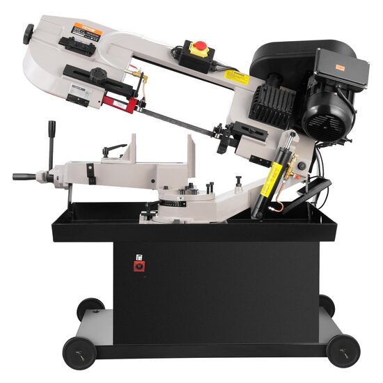 Fierastrau cu banda pentru metal, 1.1 kW, Lungime banda 2362 mm, unghiuri de rotatie de la 0° la 45, 4 viteze reglabile, Viteza maxima 65 m/min, baza rotativa
