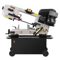 Fierastrau cu banda pentru metal, 1.1 kW, Lungime banda 2362 mm, 0° la 45, 4 viteze reglabile, Viteza maxima 65 m/min, Baza fixa