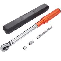 Cheie dinamometrica 3/8 inch, cuplu 14-110 Nm, Crom-Vanadiu, 3 adaptoare