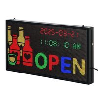 Reclama luminoasa led, Programabila, 64x128 px, Bluetooth, USB, P5 Full Color, IP65, Aluminiu/ABS, 670x350x55 mm