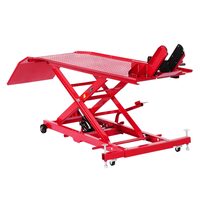 Cric hidraulic pentru motociclete, Capacitate 450 kg, Inaltime 218-787 mm, 4 x roti pivotante