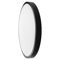 Plafoniera rotunda led, 24 W, chip Samsung, lumina rece 6500K, 2500 lm, 295 x 55 mm, Alb/Negru, IP44