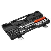 Cheie dinamometrica 3/8 inch, cuplu 5-60 Nm, Crom-Vanadiu, 25 x adaptoare, tubulare, biti