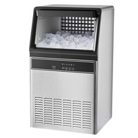 Masina de fabricat cuburi de gheata, Functie Auto-Curatare, 50 kg/zi, Capacitate 15 kg, Inox, Afisaj Led, 60 dB, 445 x 405 x 795 mm, 50 tavi. pompa drenaj
