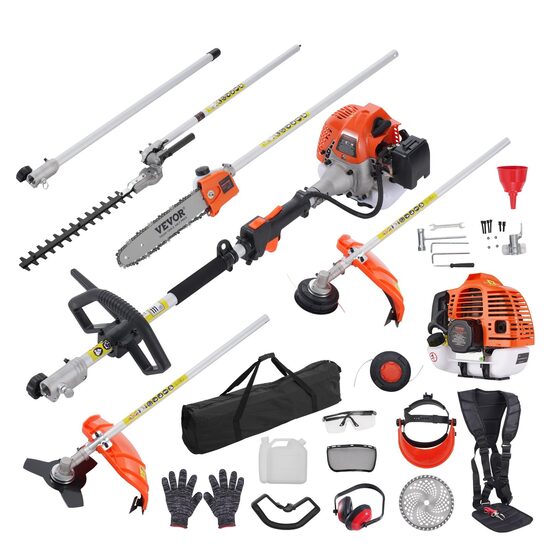 Coasa electrica multifunctionala 6 in 1, motor 2 timpi, Benzina, 8500 rpm, taiere la unghi, 43 cmc
