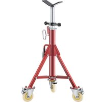 Suport pentru tevi 1/2-12 inch, Portabil, Pliabil, 3 x roti, capacitate 400 kg, Inaltime reglabila 71-131 cm