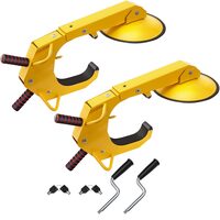 Set 2 x Antifurt blocator roti, pentru anvelope cu latimea 160-380 mm, Cheie, Otel