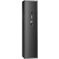 Dulap arme cu cifru, 2 x chei de urgenta, 350x300x1447 mm, 5 arme, Alarma, Lumina led, Blocare automata, cutie pistol detasabila