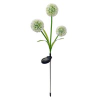 Decoratiune solara cu led, Inox/ABS/PVC, 5 lm, Lumina calda 3000K, IP44, Inaltime 75 cm