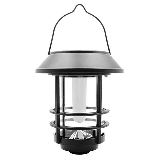 Felinar solar cu led, Inox/ABS/Sticla, 15 lm, Lumina calda 3000K, IP44