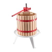 Presa mica pentru struguri si fructe moi, Capacitate 12 l, Otel/Lemn fag, 570x370x580 mm