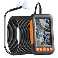 Camera endoscop pentru inspectie auto, instalatii sanitare, IPS 4.3 inch, Zoom 4X, 1080P, 9 lumini LED, IP67, Lentila duala
