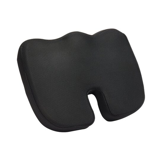 Perna ortopedica cu gel racoritor si spuma cu memorie, 435 x 330 x 83 mm, Negru, Husa detasabila