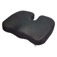 Perna ortopedica cu spuma memorie, Design U, 435 x 330 x 83 mm, Negru, Husa detasabila