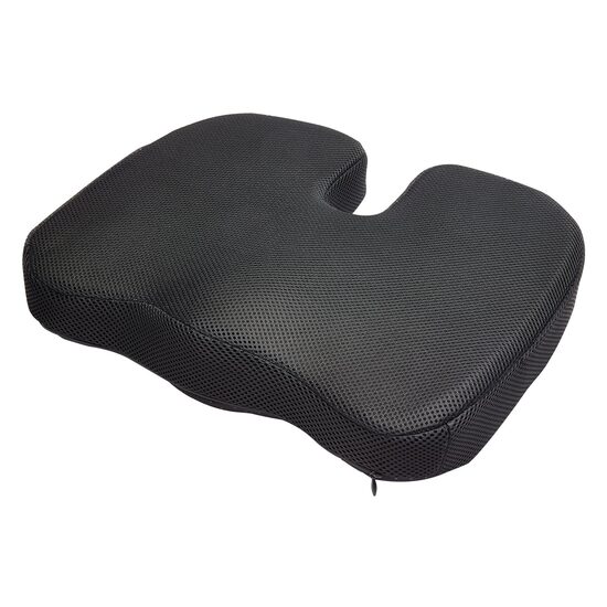Perna ortopedica cu spuma memorie, Design U, 435 x 330 x 83 mm, Negru, Husa detasabila