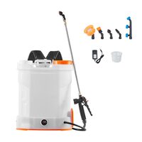 Aparat de stropit cu acumulator, 18 V / 2 Ah Litiu-Ion, capacitate 12 l, 5 duze, tip rucsac, Debit 3.3 l/min, 0-6.2 Bar