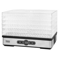 Deshidrator cu convectie pentru fructe si legume, 400 W, 5 tavi, Temperatura reglabila 35-70°C, Temporizator reglabil 10 min - 48 h