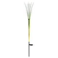 Decoratiune solara cu led tip iarba, Inox/ABS/PVC, 5 lm, Lumina calda 3000K, IP44