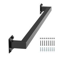 Mana curenta pentru scari, otel, Vivatechnix Negru Mat, lungime 1215 mm, Teava patrata 30x30 mm, Negru