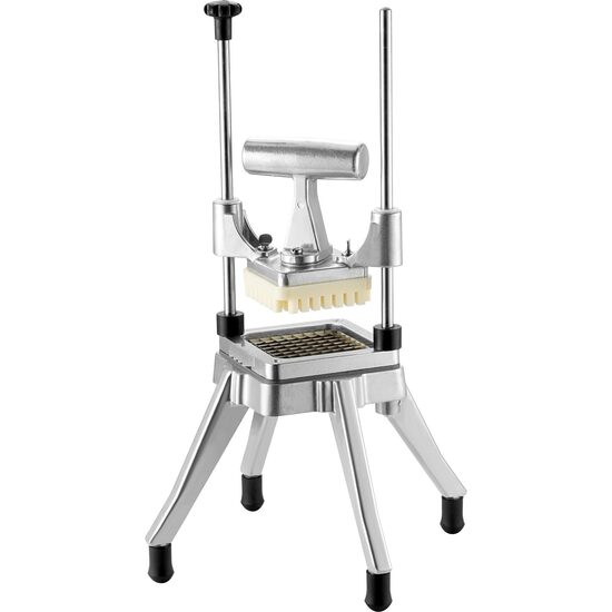 Feliator multifunctional profesional pentru cartofi, 4 x lame, Aluminiu/Inox, Vertical