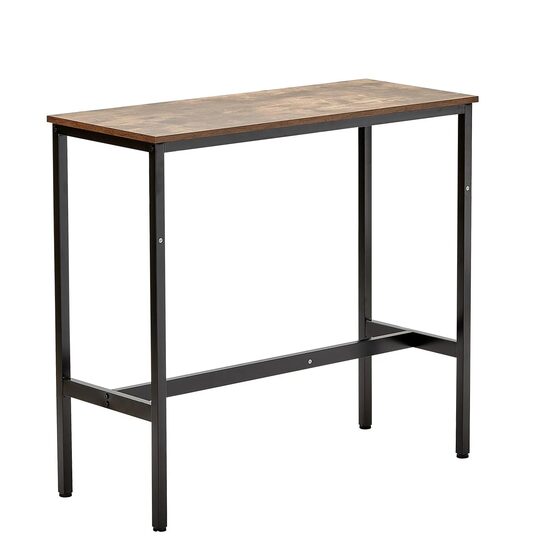 Masa de bar/pub Vivatechnix Vintage, Lemn/Otel, 90 x 40 x 100 cm, Maro