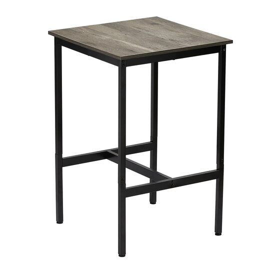 Masa de bar/pub Vivatechnix Vintage, Lemn/Otel, 92 x 60 x 60 cm, Maro, picioare ajustabile