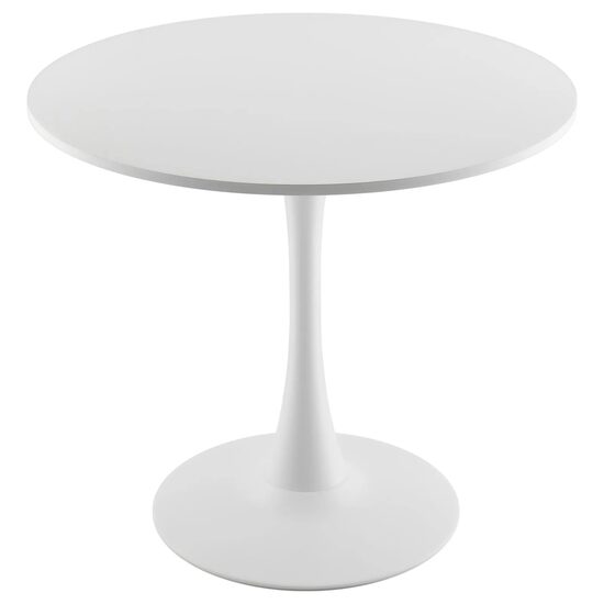 Masa rotunda de bucatarie Vivatechnix MDF/Otel, 800x800x725 mm, Alb, 2-4 persoane