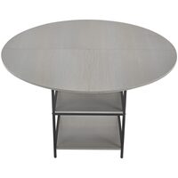 Masa rotunda de bucatarie Vivatechnix MDF/Otel, 1200x1200x750 mm, Gri, 2-4 persoane