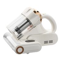 Aspirator pentru saltele antiacarieni, Filtru Hepa, Functie incalzire, 550 W, Capacitate 650 ml, Afisaj inteligent Led, Alb/Auriu