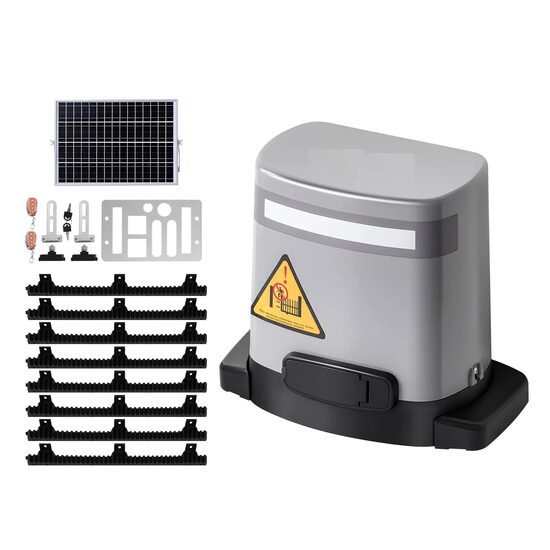 Kit automatizare poarta culisanta cu alimentare solara sau la retea, max 816 kg, Lungime suporti 4 m, 2 x Telecomanda, 280 W, viteza 8 m/min