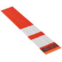 Set 20 tarusi marcaj pentru sosea, Reflectorizant, Inaltime 122 cm, fibra de sticla, Varf otel, Burghiu inclus
