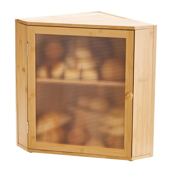 Cutie de colt pentru paine, 320x320x425 mm, Lemn bambus