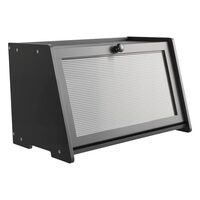Cutie trapezoidala pentru paine, 420x250x260 mm, Lemn bambus, Negru