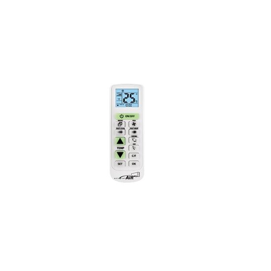 Telecomanda universala pentru aparate de aer conditionat, afisaj iluminat, functiile MODE, FAN, SWING, DIR 