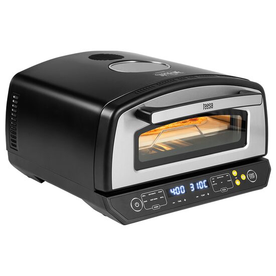 Cuptor electric pentru Pizza cu diametru 33 cm, 2200 W, 1 x etaj, Temperatura reglabila 60°C - 450°C, Timp coacere reglabil