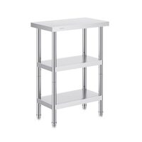 Masa de lucru Inox, pentru preparare alimente, 356x610x864 mm, 2 x rafturi